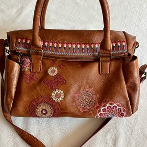 Desigual leather fold over purse